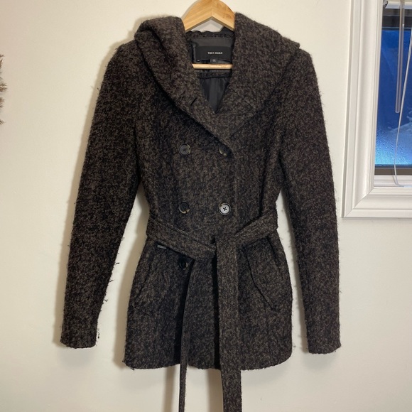 Vera Moda VMMunich Loop Wool Jacket with reversible faux leather belt - Picture 2 of 11